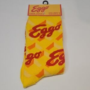 Eggo Yellow and Red Crew Socks
